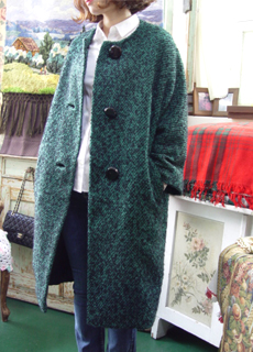Boutique vintage tweed knit coat (USA)