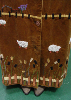 vintage corduroy embroidery skirt