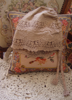 provence HAndMade embroidery cotton lace bonnet Ⅱ