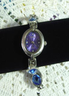 vintage  silverstonel BLUE  bracelet watch (USA)