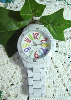 WHITE colourfur  watch (Japan )