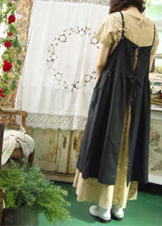 summer day..  linen  layering  dress &amp; apron