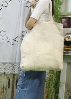 summer place....Linen handmade big   BAG (IVory)