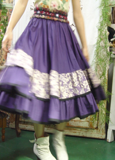 romantic summer violet skirt