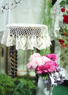Handmade  crochet  tablecloth