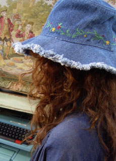 embroidery western jean  HAT
