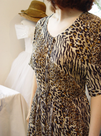 vintage  leopard dress