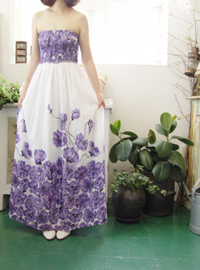 violet tube dress